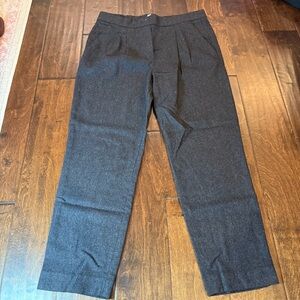 Aritzia Babaton Cohen Italian Wool Blend Crop Dress Pant Charcoal Grey Size 10